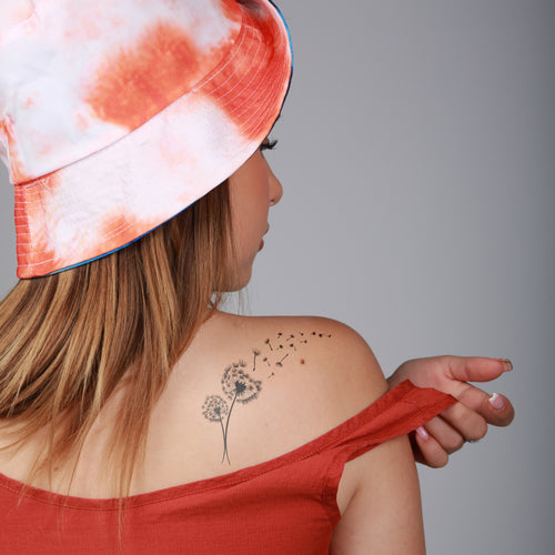 tatouage ephemere pissenlit style delicat et poetique