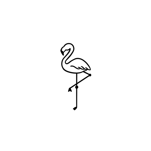 Minimalist Flamingo