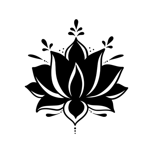 Minimalist lotus flower