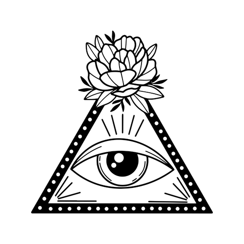 Protective eye and flowers