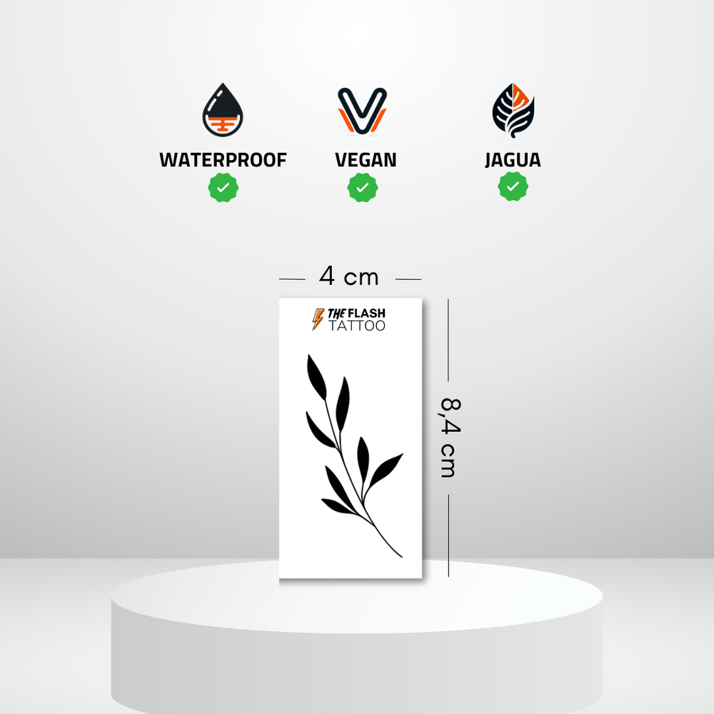 Tatouage branche noir ornemental idéal pour cou ou bras