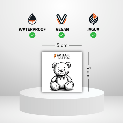 Tatouage nounours réaliste mignon