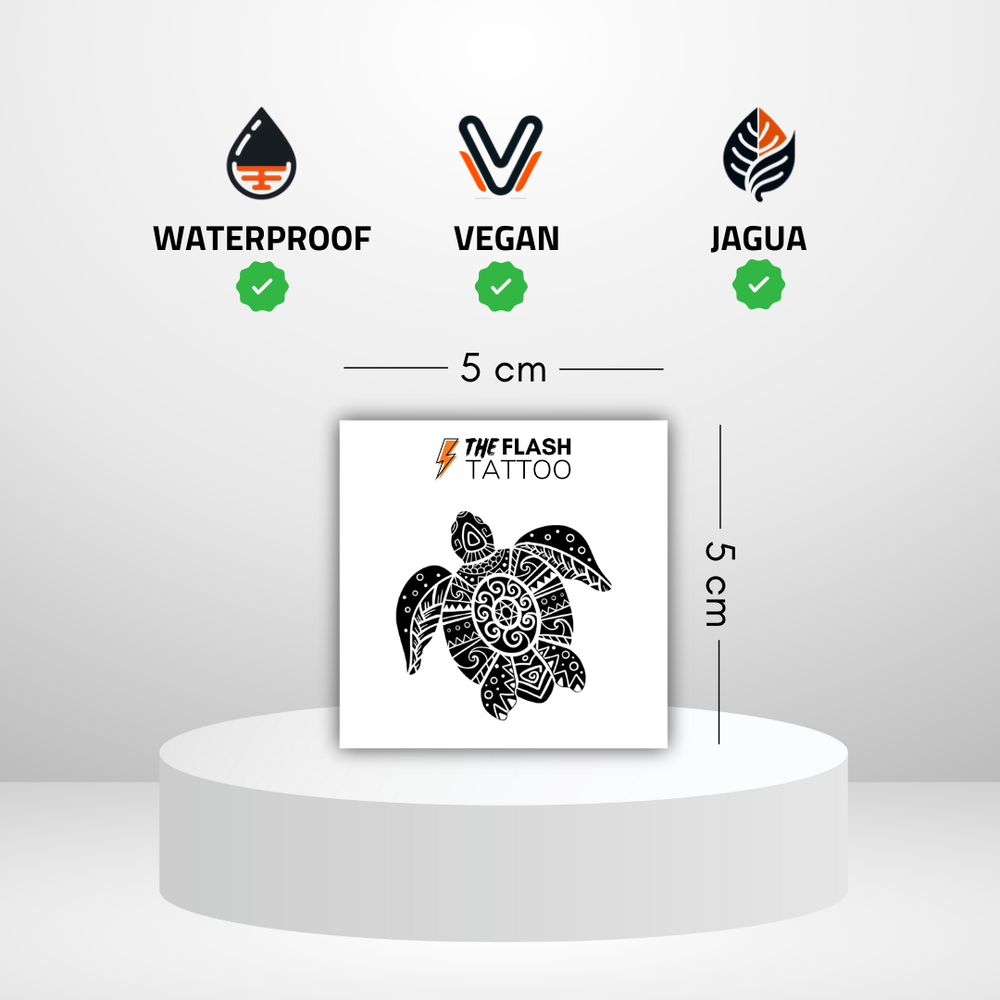 Tatouage tortue style maori homme et femme