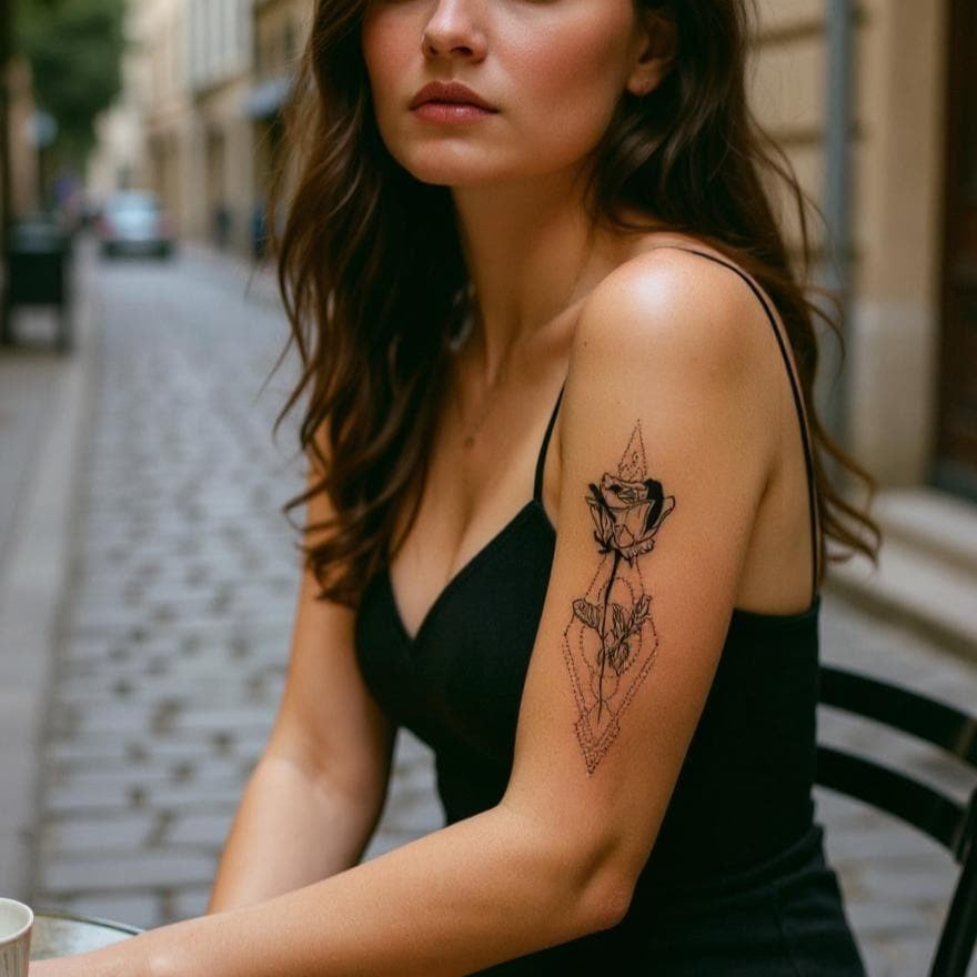 Geometric Eternal Rose 