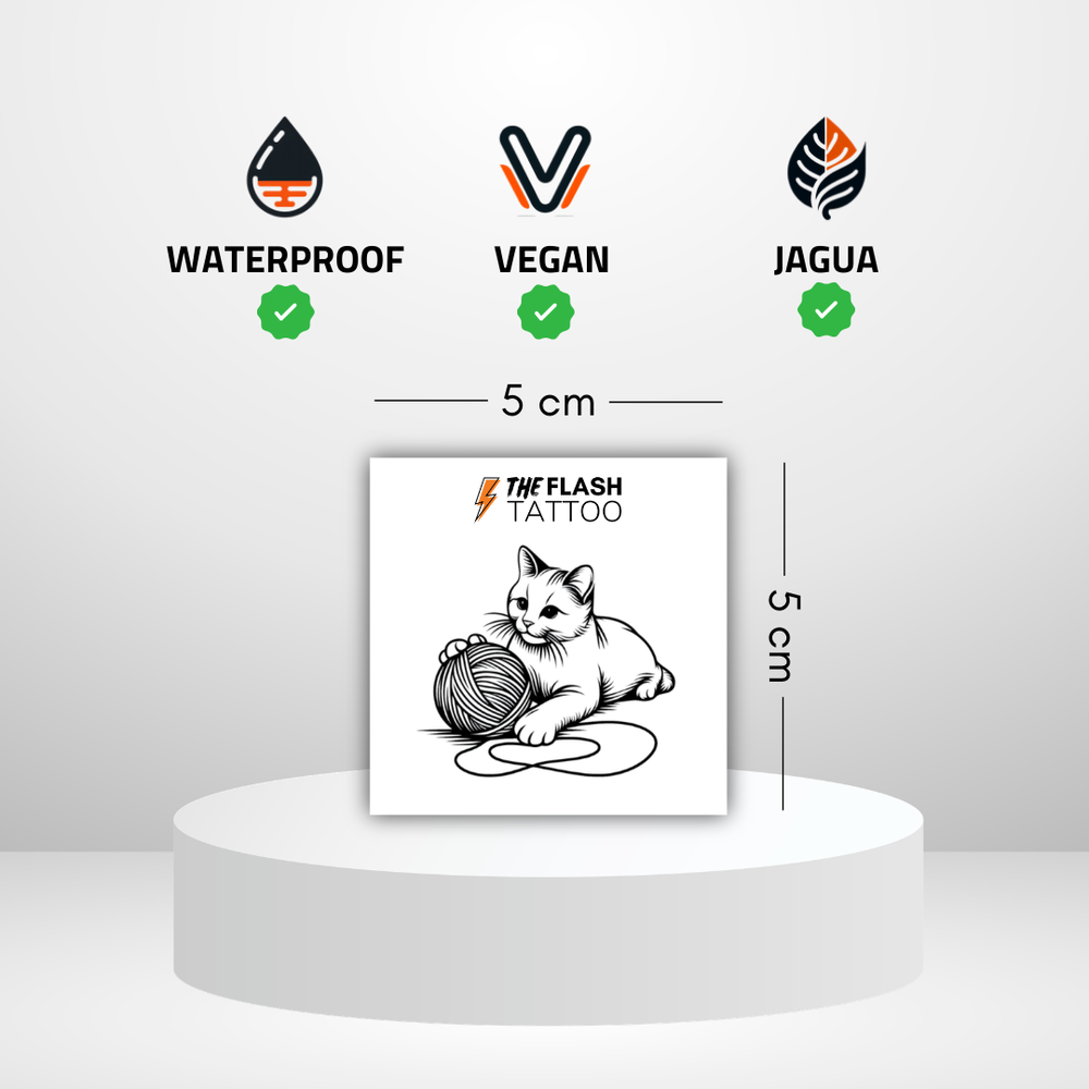 Tatouage temporaire chaton