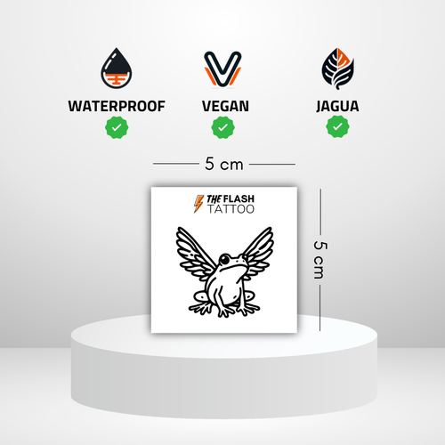 Tatouage ephemere grenouille