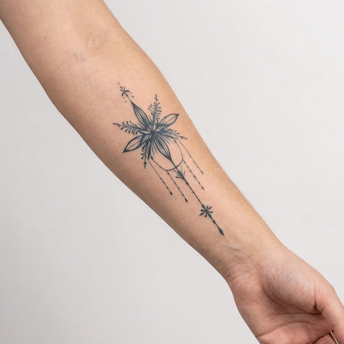 Tatouage temporaire ornemental style attrape reve