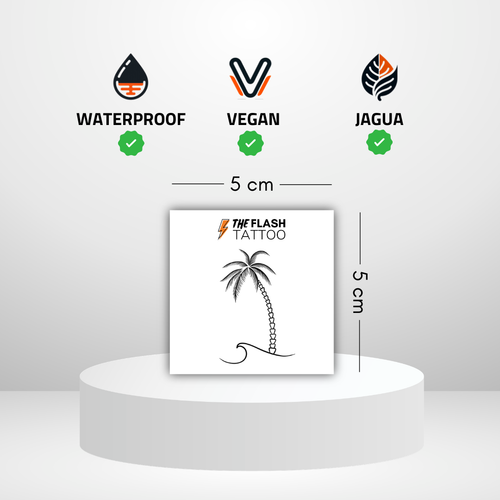 Tatouage temporaire palmier minimaliste