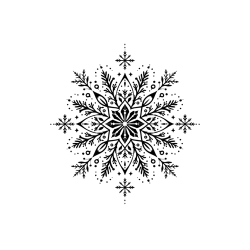 Tatouage flocon de neige en mandala