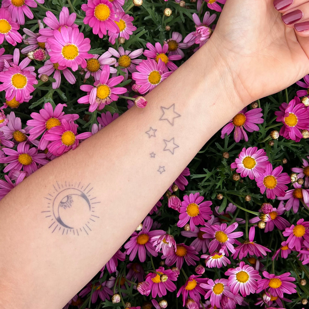 Sun moon tattoo