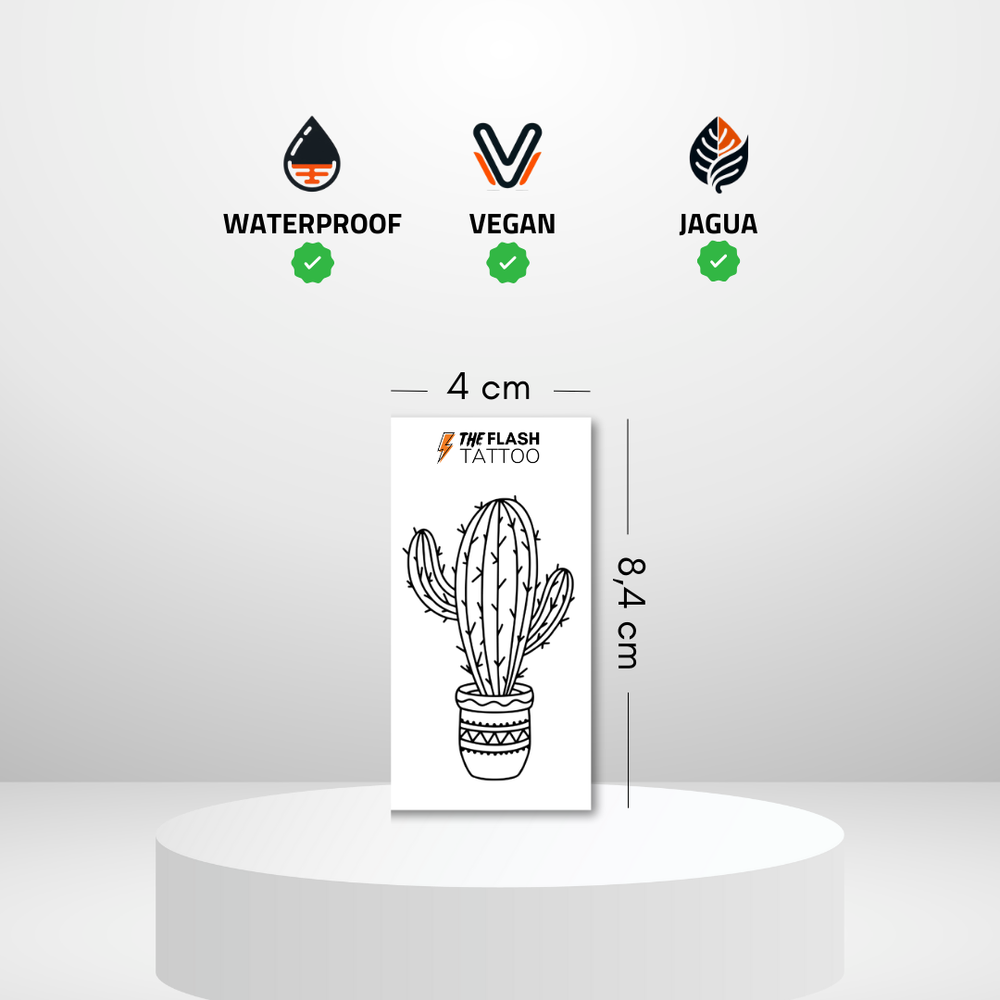 Tatouage cactus minimaliste idéal pour bras